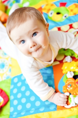 baby on playmat